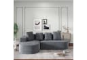 Odikalo Modulares Sofa Cloud-Sofa Grau L-förmig Relaxfunktion Bild 1