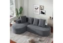 Odikalo Modulares Sofa Cloud-Sofa Grau L-förmig Relaxfunktion Bild 2