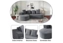 Odikalo Modulares Sofa Cloud-Sofa Grau L-förmig Relaxfunktion Bild 5