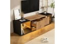 Odikalo Lowboard TV-Schwarz mit LED & Stauraum Bild 3