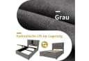 Odikalo Polsterbett mit Bettkasten & Ladestation Leinen Beige Bild 5