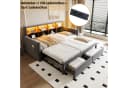 Odikalo Polsterbett Ausziehbar Schlafsofa 90/180 x190 Staufach LED USB Bild 1