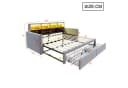 Odikalo Polsterbett Ausziehbar mit LED, USB & Stauraum Bild 5