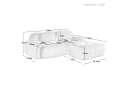 Odikalo 2-Sitzer Polstersofa Chaiselongue Mehrfarbig Modular Kombinierbar Bild 5