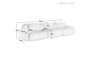 Odikalo 2-Sitzer Polstersofa Chaiselongue Mehrfarbig Premium Cordsamt Bild 5