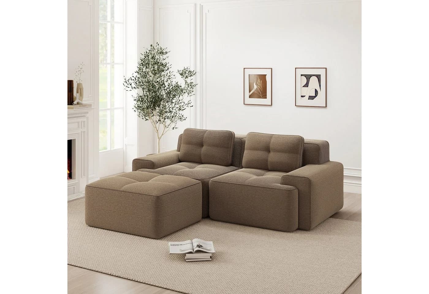 Odikalo Sofa Boneless Modulares Sofa kombinierbar Polstersofa Schlafsofa - Bild 2