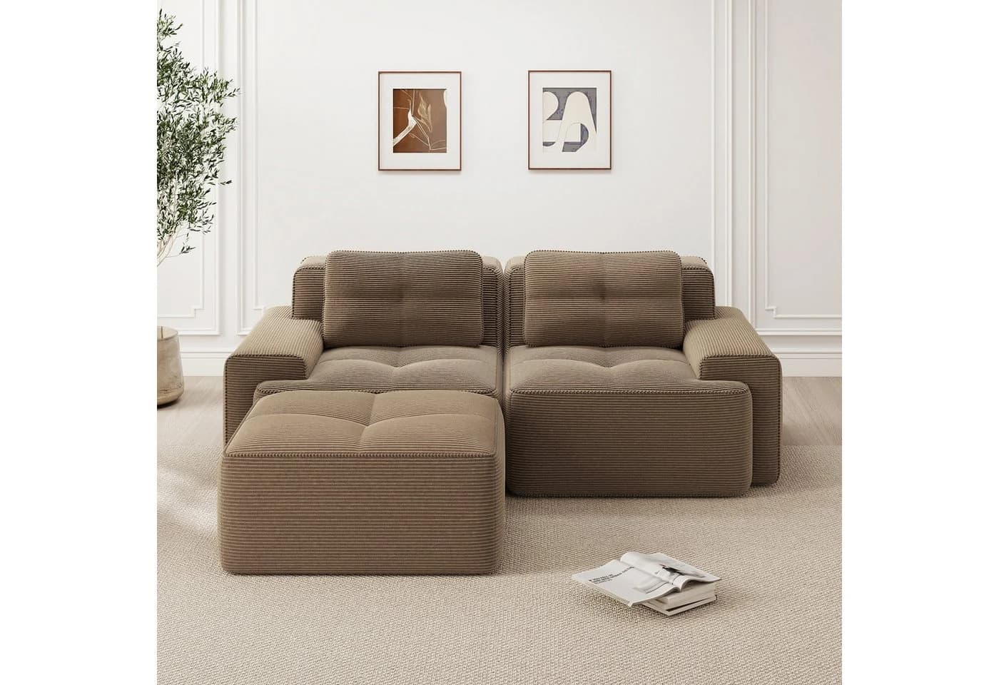 Odikalo Sofa Boneless Modulares Sofa kombinierbar Polstersofa Schlafsofa - Bild 3