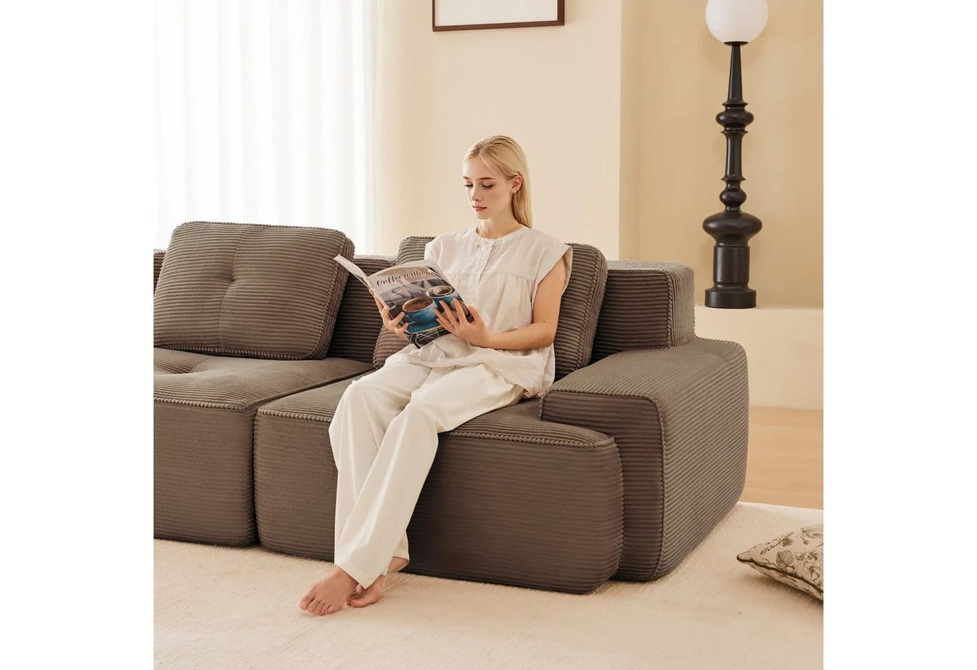Odikalo Sofa Boneless Modulares Sofa kombinierbar Polstersofa Schlafsofa - Bild 5