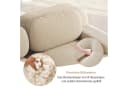 Odikalo 3-Sitzer Polstersofa Beige Modul U-Form Cord Bild 3