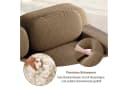 Odikalo Modulares U-Sofa 3-Sitzer mit Chaiselongue Cord Braun Bild 3