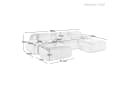 Odikalo Modulares U-Sofa 3-Sitzer mit Chaiselongue Cord Braun Bild 5