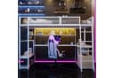 Odikalo Hochbett 140x200 mit Schreibtisch und LED Bild 1
