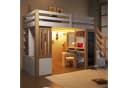Odikalo Hochbett 90x200 mit Schreibtisch und LED Bild 2