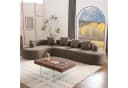 Odikalo Ecksofa Braun mit Schlaffunktion und L-Design Bild 2