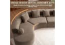 Odikalo Ecksofa Braun mit Schlaffunktion und L-Design Bild 5