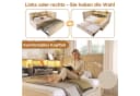 Odikalo Schlafsofa mit LED, Ausziehbett & Stauraum Beige Bild 5