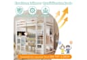 Odikalo Hochbett 90x200 Kinderbett mit Schreibtisch und Stauraum Bild 5