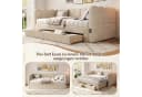 Odikalo Schlafsofa mit USB und Schubladen beige Bild 3