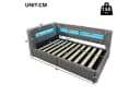 Odikalo Schlafsofa Schlafcouch 90x200 140x200 LED Leinen Minimalistischer Stil Bild 5
