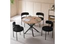 GrandCA HOME Esszimmerstuhl 4er Set Schwarz Teddyfellbezug Modern Bild 1