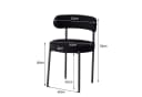 GrandCA HOME Esszimmerstuhl 4er Set Schwarz Teddyfellbezug Modern Bild 4