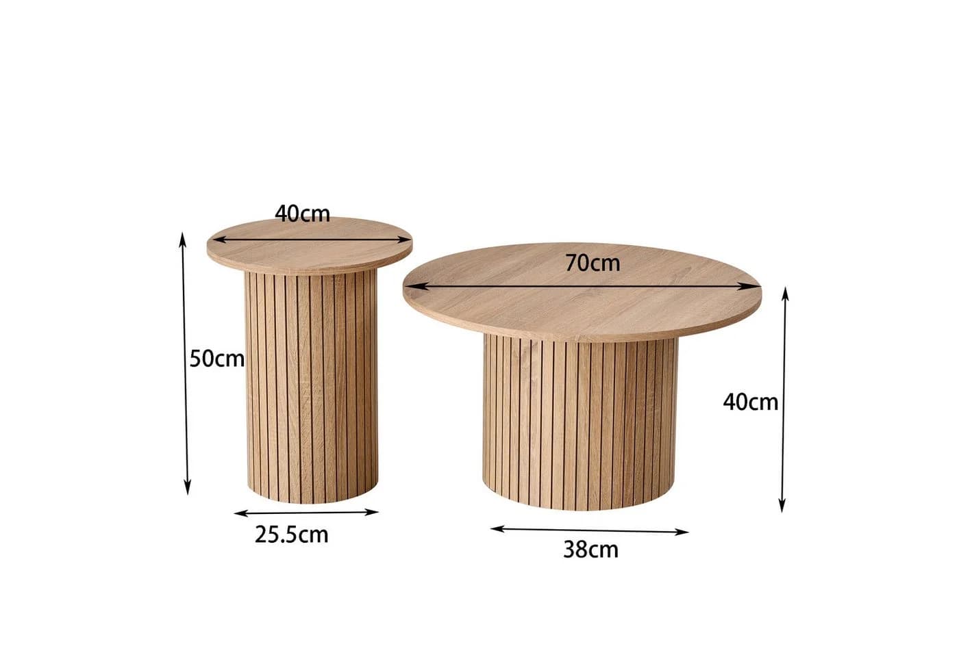 GrandCA HOME Couchtisch-Set 2er Modernes MDF - Bild 4