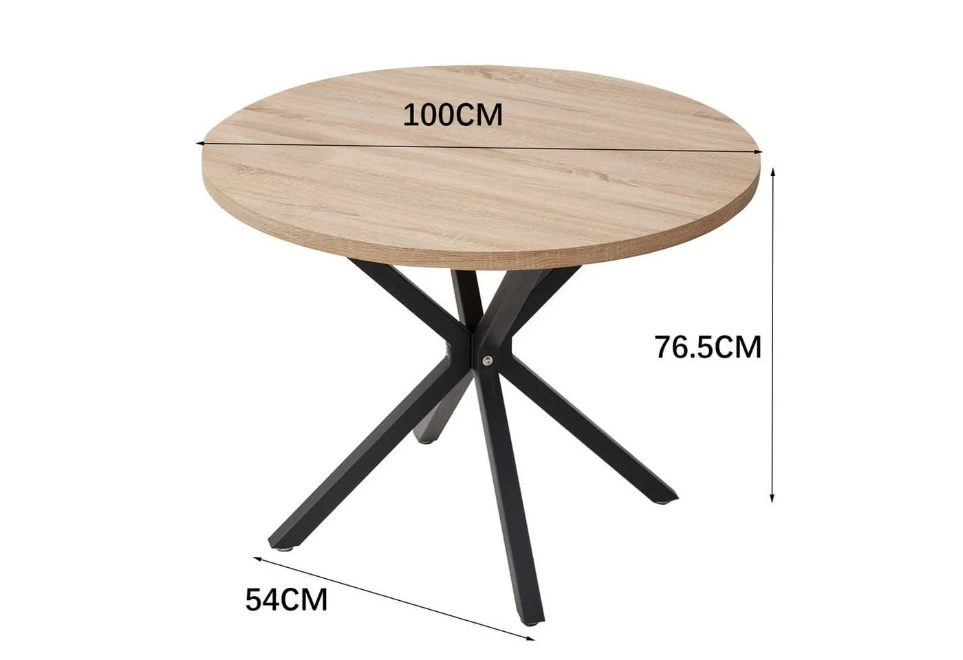 GrandCA HOME Esstisch Skandinavisch MDF Metall - Bild 4