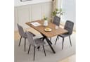 GrandCA HOME Esstisch Modern Dunkelbraun MDF Metallbeine Bild 4