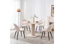 GrandCA HOME Runder Esstisch Gelb MDF Skandinavisch Bild 3
