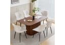 GrandCA HOME Esstisch Modern Rechteckig Dunkelbraun Holzmaserung Bild 3