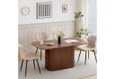 GrandCA HOME Esstisch Modern Rechteckig Dunkelbraun Holzmaserung Bild 4