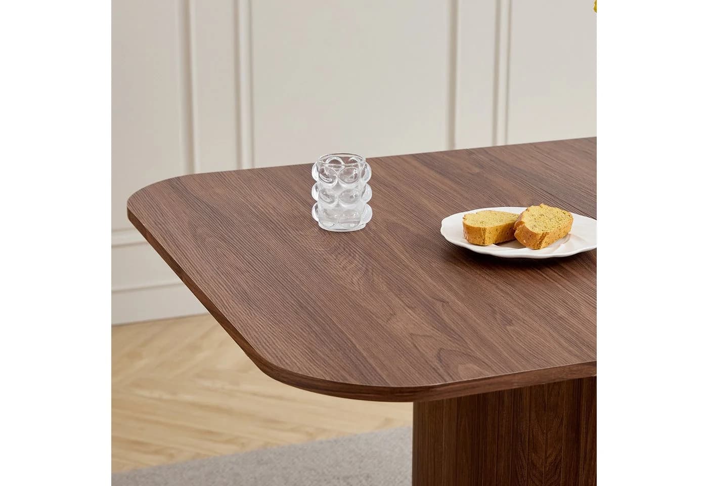 GrandCA HOME Esstisch Modern Rechteckig Dunkelbraun Holzmaserung - Bild 5