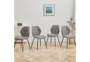 GrandCA HOME Essgruppe 5-tlg. Modernes Tisch- und Stuhlset Grau Bild 3