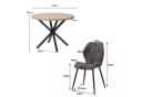 GrandCA HOME Essgruppe 5-tlg. Modernes Tisch- und Stuhlset Grau Bild 4