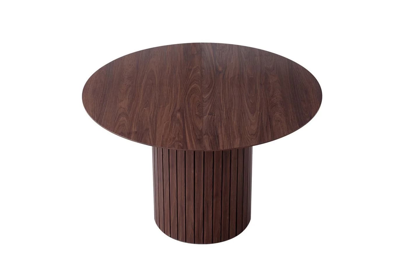 GrandCA HOME Runder Esstisch 120 cm Nordisch Braun Holzmaserung - Bild 2