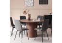 GrandCA HOME Runder Esstisch 120 cm Nordisch Braun Holzmaserung Bild 5