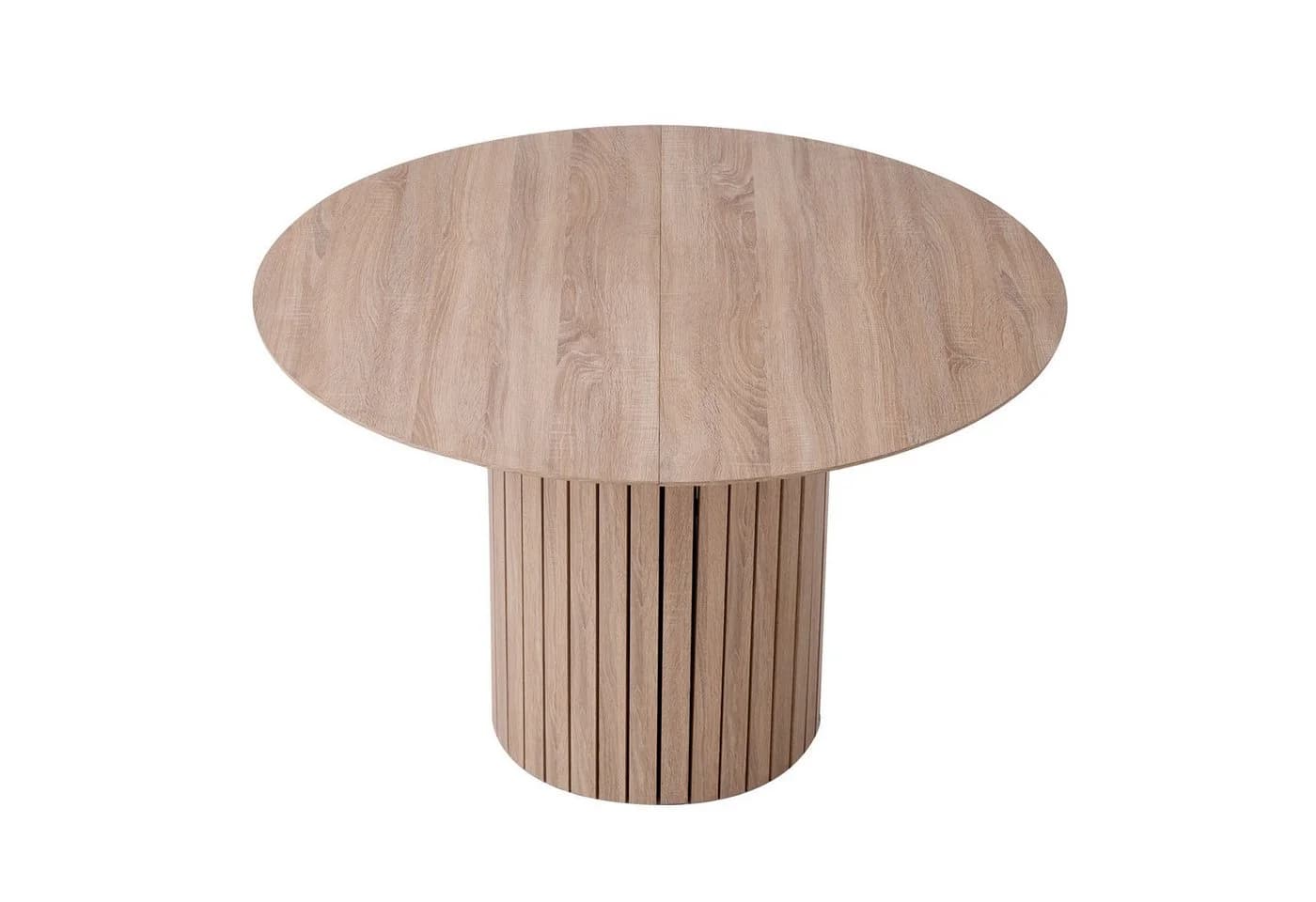 GrandCA HOME Runder Esstisch Nordisch Braun Holzmaserung - Bild 2