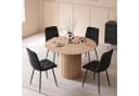 GrandCA HOME Runder Esstisch Nordisch Braun Holzmaserung Bild 3