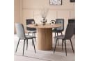 GrandCA HOME Runder Esstisch Nordisch Braun Holzmaserung Bild 5