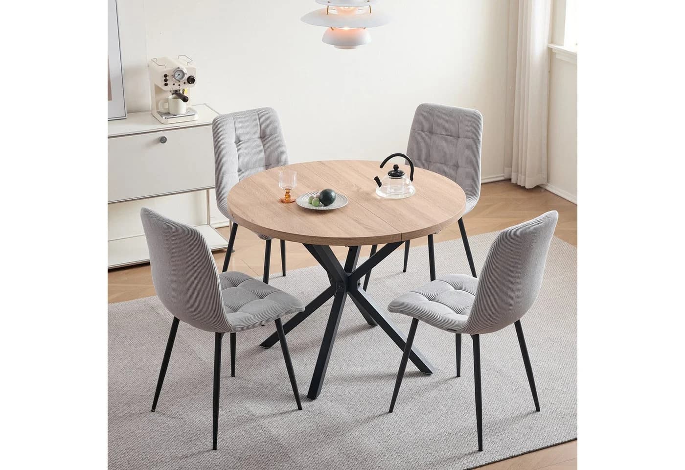 GrandCA HOME Essgruppe 5-tlg. Nordisch Grau/Schwarz - Bild 2