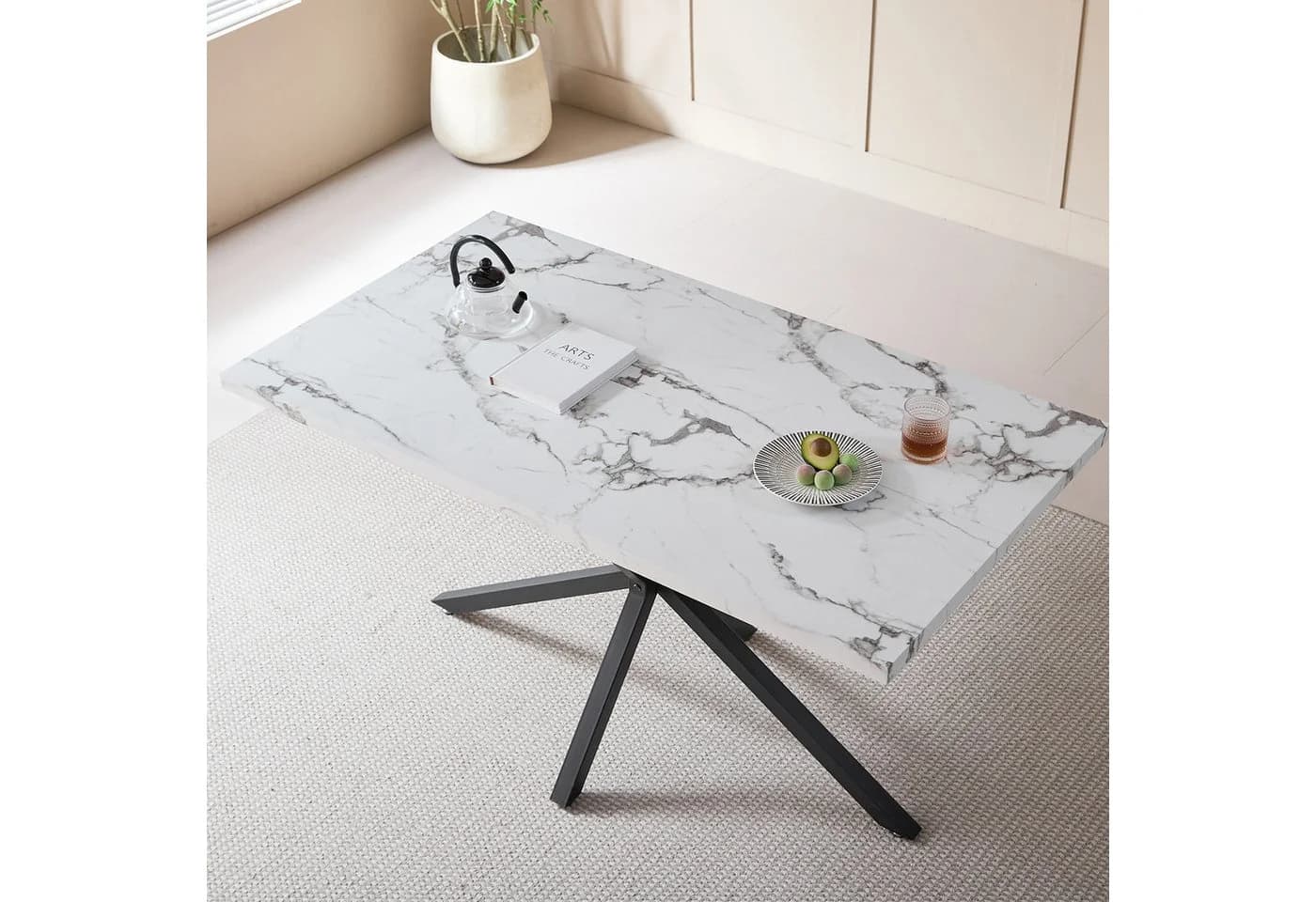 GrandCA HOME Esstisch nordischer Stil MDF Holzmaserung-Optik - Bild 2