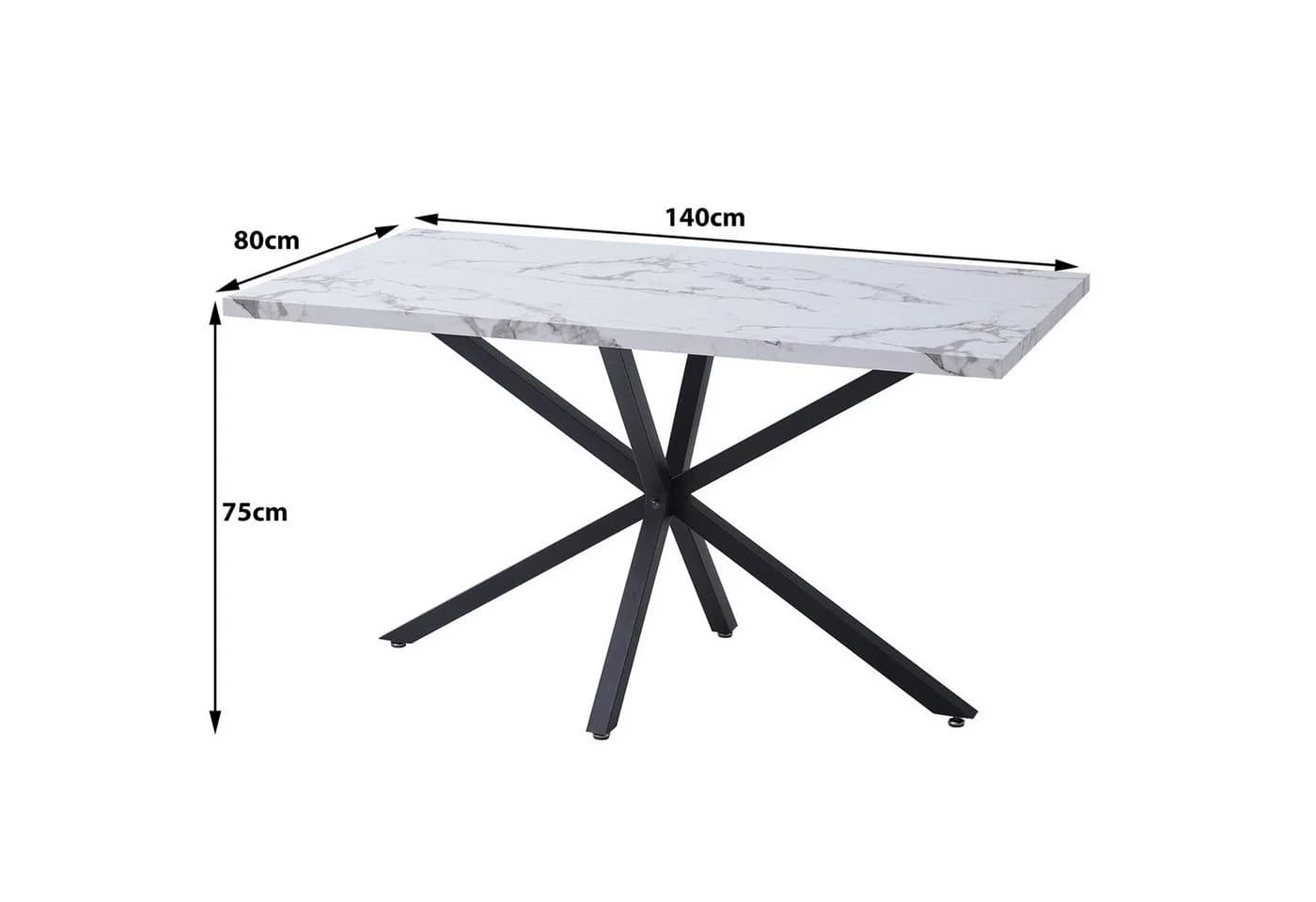 GrandCA HOME Esstisch nordischer Stil MDF Holzmaserung-Optik - Bild 5