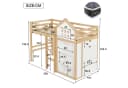 Odikalo Hochbett Kinderbett mit Stauraum und Sicherheitsgeländer Bild 5