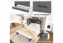Odikalo Schrankbett Polsterbett 140x200 mit USB und Schublade Beige Bild 4