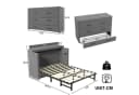 Odikalo Schrankbett Polsterbett 140x200 mit USB und Schublade Beige Bild 5