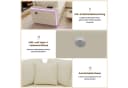 Odikalo Ecksofa mit Schlaffunktion, LED & USB, Cordstoff Beige Bild 4
