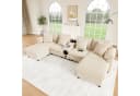 Odikalo Modulares Cord-Sofa mit Bluetooth-Lautsprecher und Medienkonsole Beige Bild 1