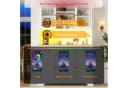 Odikalo Küchenbuffet Weiß mit LED, USB & Steckdosen Bild 3