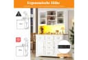 Odikalo Küchenbuffet Weiß mit LED, USB & Steckdosen Bild 5