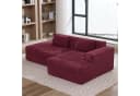 Odikalo 2-Sitzer Sofa mit Schlaffunktion und Kissen rot Bild 1